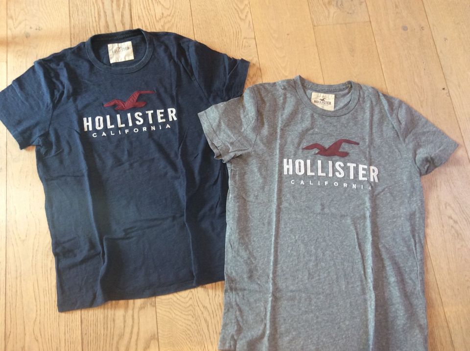 Hollister T-Shirt, Shirt Gr. L blau, grau in Flintsbach am Inn