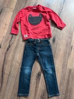 Noppies Jeans und Zara Sweatshirt Gr. 104 Katze Nordrhein-Westfalen - Leverkusen Vorschau