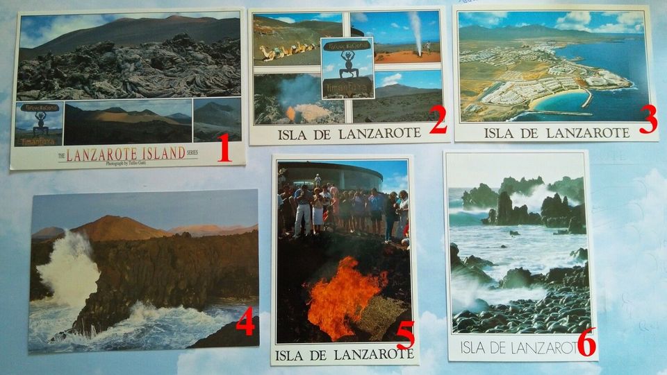 Alte Postkarten aus Lanzarote, ca. 1993 in Ainring