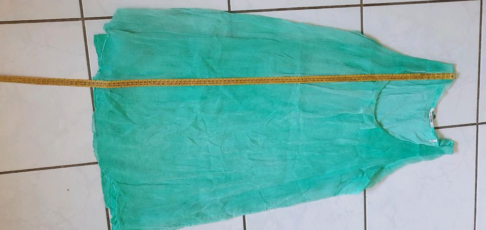 100% Chiffon SEIDE, Longbluse von Rich&Royal, aqua türkis, Gr. L in Zwingenberg