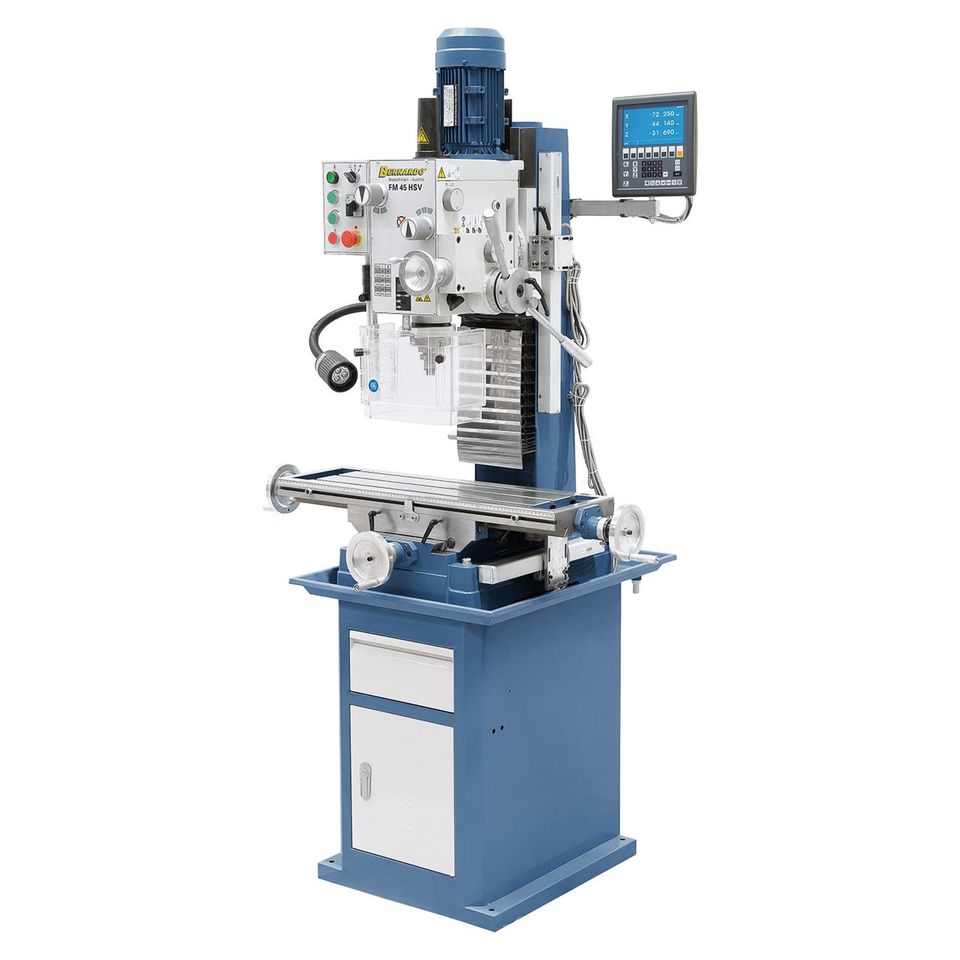 Bohr-Fräsmaschine FM 45 HSV mit 3-Achs-Digitalanzeige, Bernardo, in Mindelheim