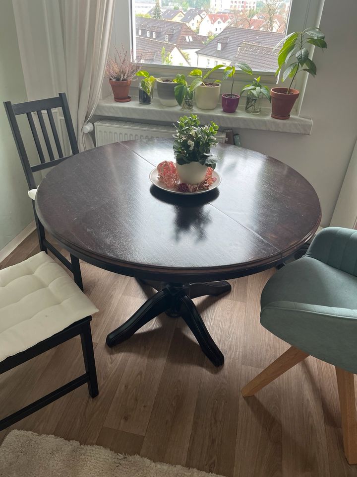 Holztisch Esstisch Wohnzimmer Tisch ausziehbar runder Tisch in Jena