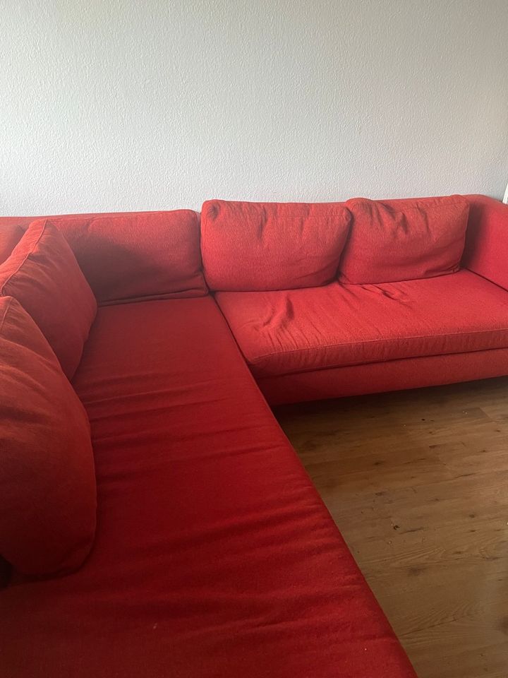 L Form Couch in Rot 260 x 235 Abholung bis 20.4 in Wuppertal