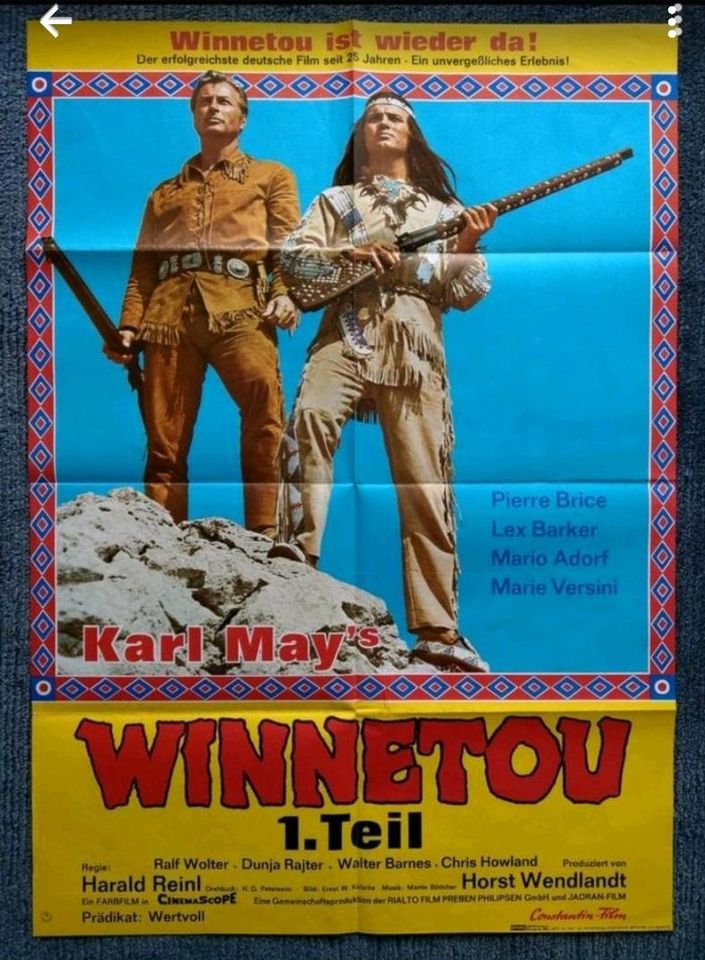 Karl May, Winnetou: original Kinoplakate / Filmplakat DIN A 1 in Dortmund