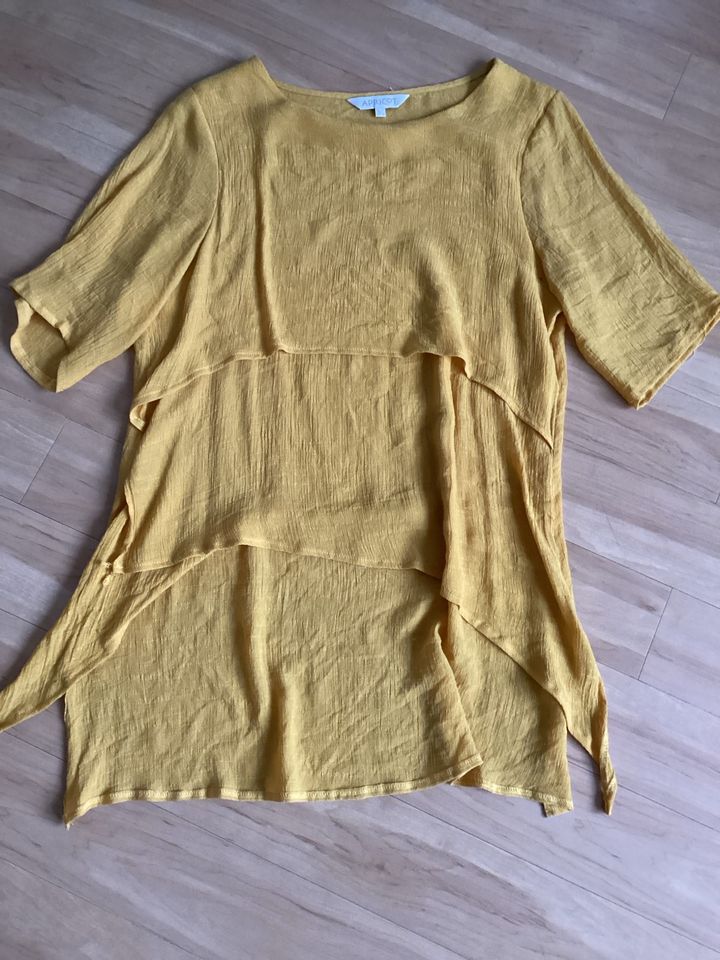 Lagenbluse Bluse Tunika Apricot Gr. L currygelb in Künzell