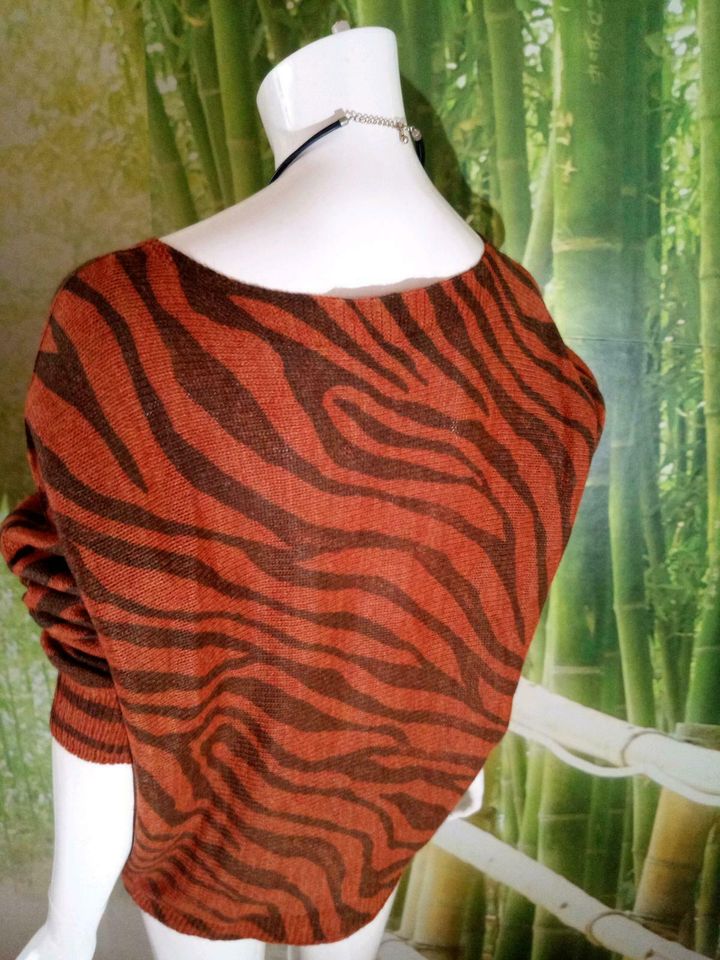 Pulli im Tigerlook orange/schwarz Jeans Fritz Gr.38 in Plettenberg