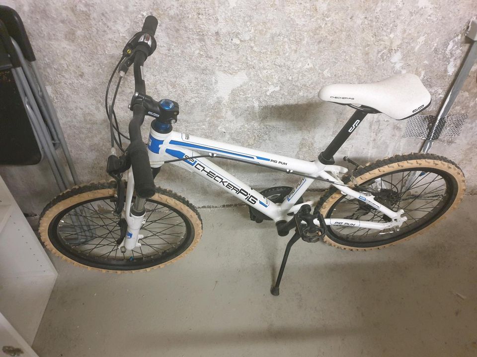 Checker Pig Weiss Mountainbike 20 Zoll Federgabel 7 Gang in Biebertal