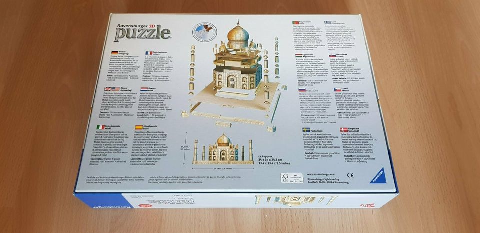 Ravensburger 12564, 3D-Puzzle ,,Taj Mahal" neuwertig in OVP in Berlin