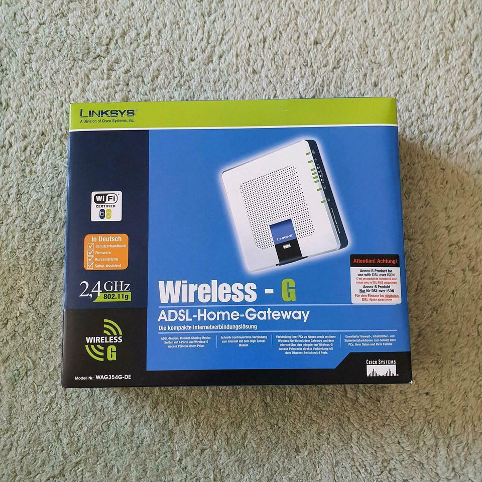 Linksys WAG354G-DE Wireless-G ADSL-Home in Hannover