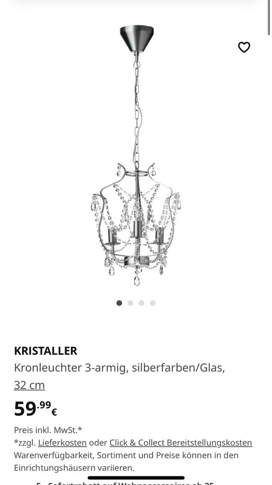 Kronenleuchter IKEA | Lampe | Hängelampe - top NP 59,99 in Borgentreich
