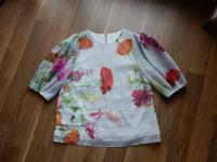 Ted Baker Bluse - Damen - grau mit Blumen - halbarm - Größe 38 Bayern - Kreuzwertheim Vorschau