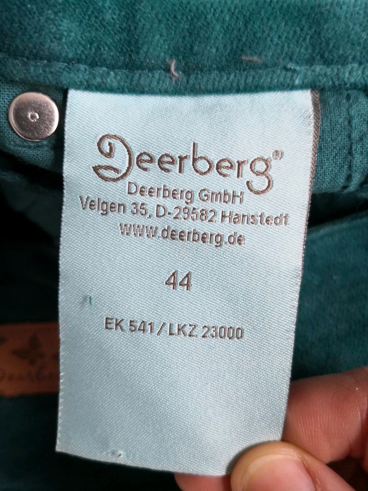 Hose Deerberg türkis/petrol Samtcord Gr. 44 in Ratingen