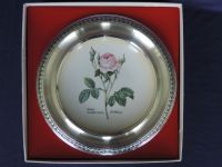 Vintage-Kunstteller P.J. Redouté Rose auf Porzellan Silber WMF 78 Nordrhein-Westfalen - Leverkusen Vorschau