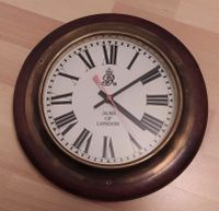 Retro Vintage JANS OF LONDON Quarz-Uhr Wand-Uhr Holz Messing rund Hessen - Hohenahr Vorschau