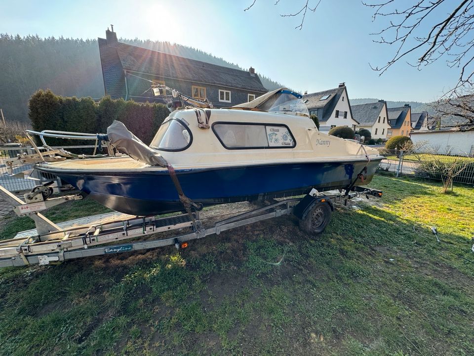 Kajütboot, Angelboot, Freizeitboot inklusive Trailer Echolot… in Unterweißbach