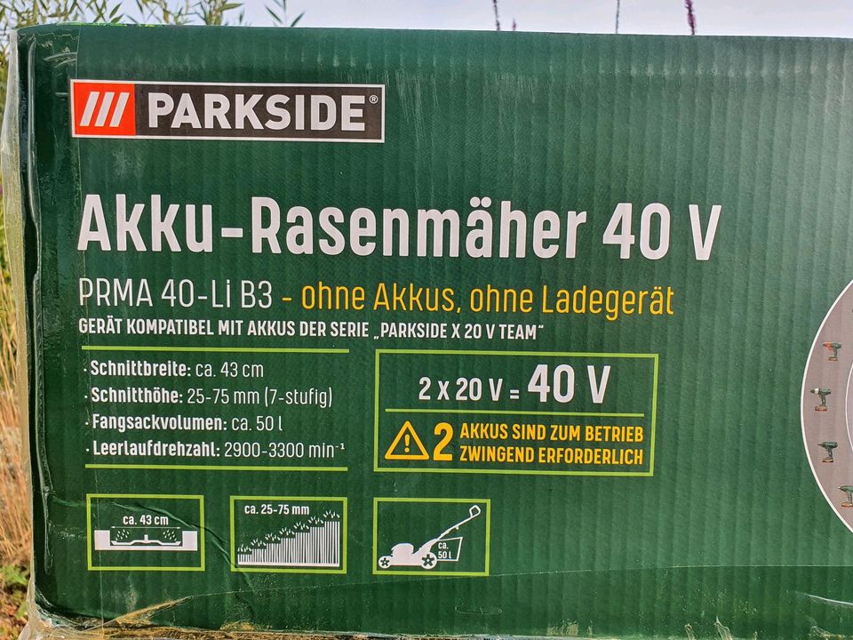 Parkside PRMA 40-Li B3 Akku Rasenmäher 40 V in Brandenburg - Luckenwalde |  eBay Kleinanzeigen ist jetzt Kleinanzeigen