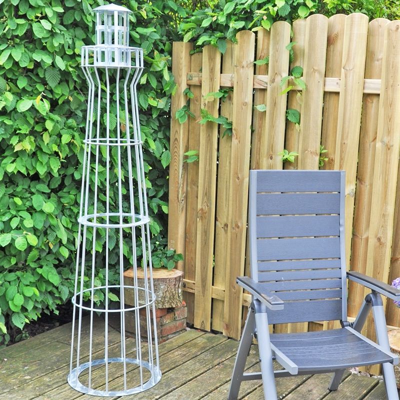 Leuchtturm 180cm verzinkt Deko Nordsee Meer Draht Garten in