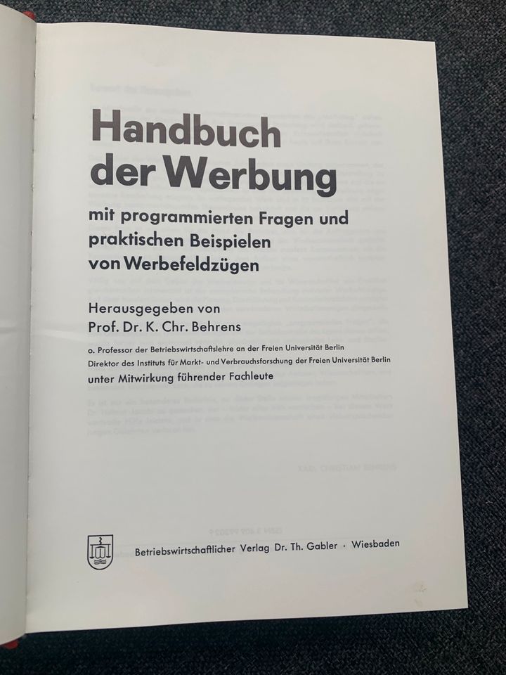 Handbuch der Werbung von 1970 in Goch