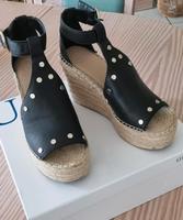 GUESS Sandalen Keilabsatz Leder schwarz Gr. 39 Nordrhein-Westfalen - Haltern am See Vorschau