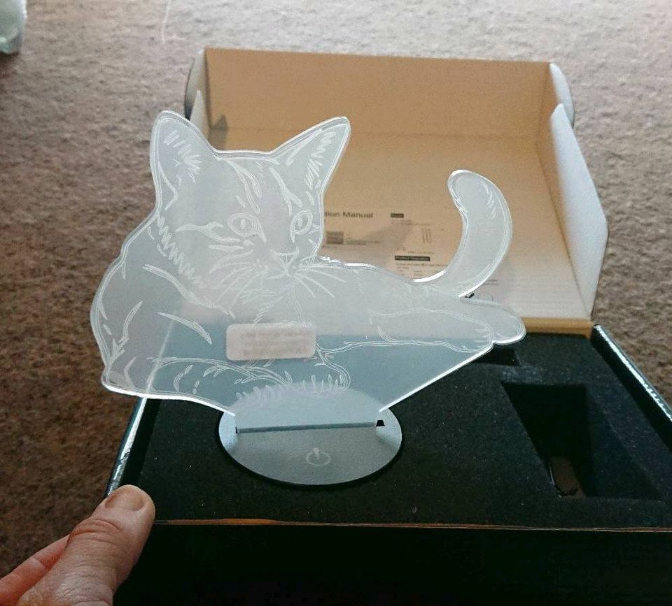 3D Katzen Lampe Leuchte LED Foto Neu OVP in Türkenfeld