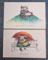 2x 1.Weltkrieg Soldaten Kinder Künstlerkarten 1916 Bayern - Lindau Vorschau