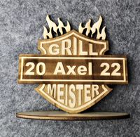 Grillen Grillmeister mit Name Grill Geschenk BBQ Lasergravur Kiel - Elmschenhagen-Kroog Vorschau