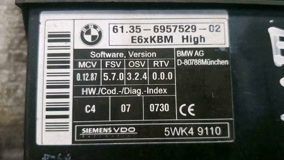 BMW E60 E61 Karosserie Steuergerät Modul 6957529 in Hamburg