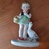 Vintage Porzellanfigur Mädchen mit Gans Münster (Westfalen) - Wienburg Vorschau