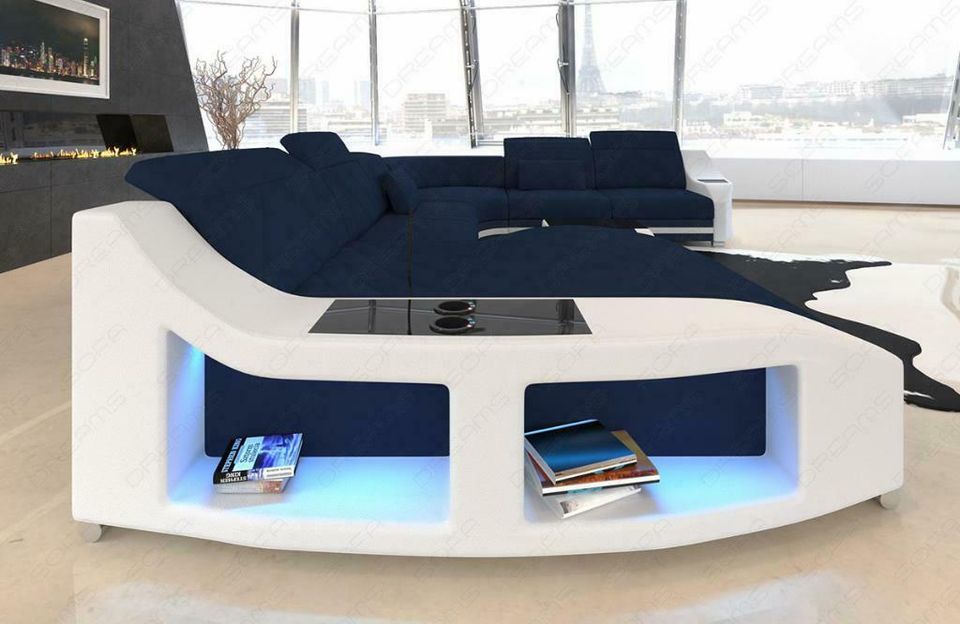 Sofa Couch Wohnlandschaft Swing XXL Becherhalter + USB Anschluss in Berlin