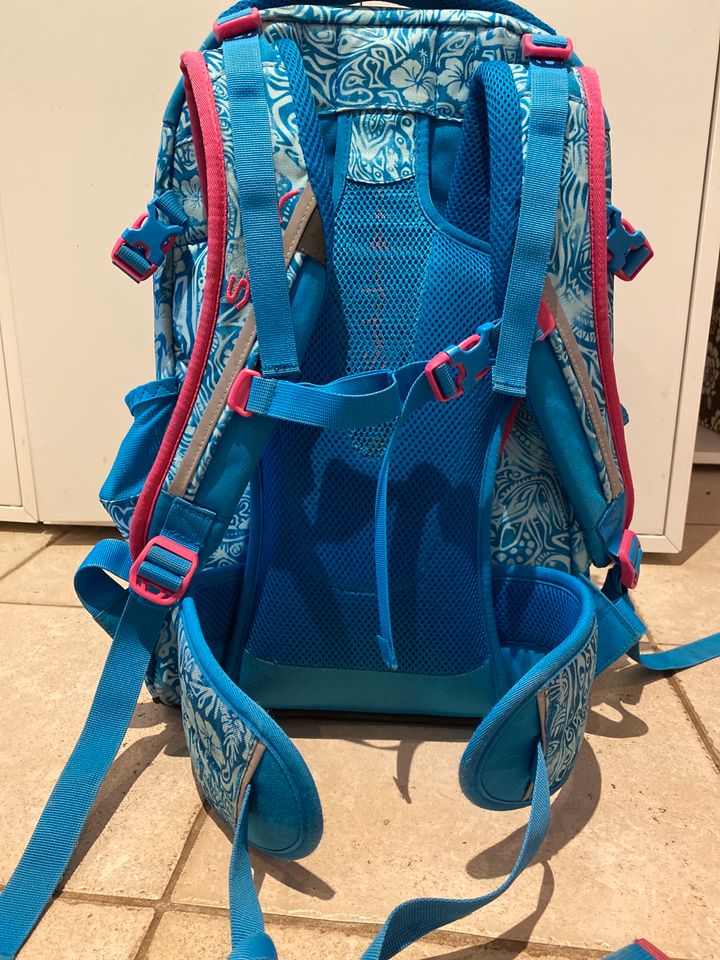 Satch Schulrucksack + Regencape, Aloha mint, Rucksack, Ranzen in Schwülper