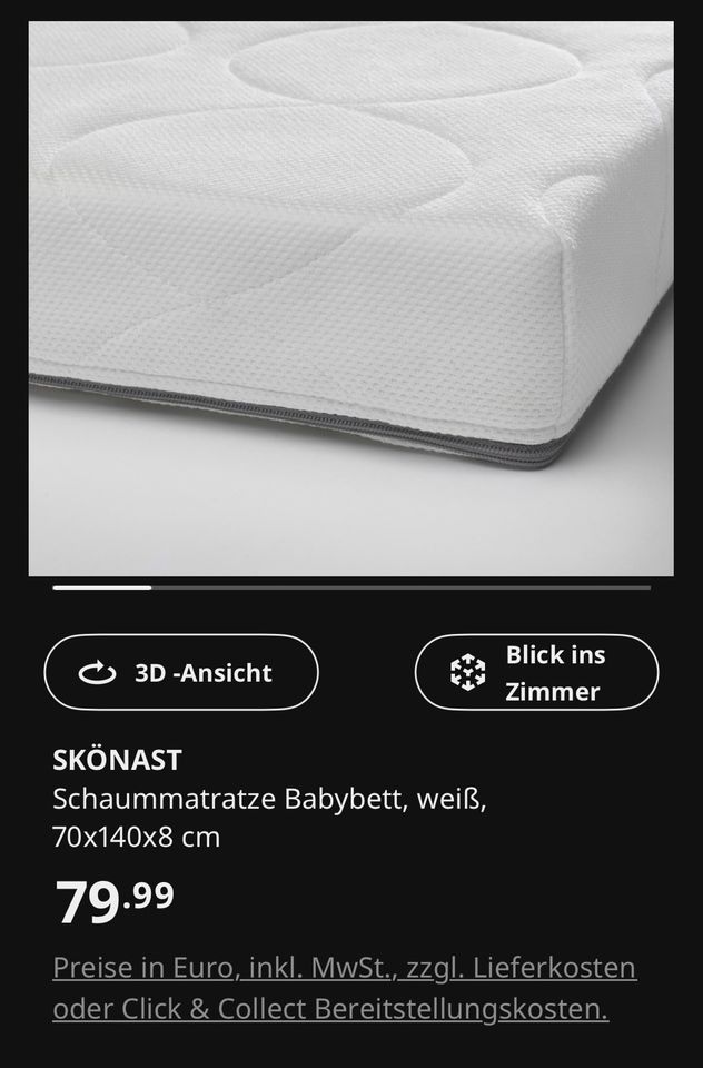 Neue Ikea Skönast Matratze 70x140x8 in Saarbrücken