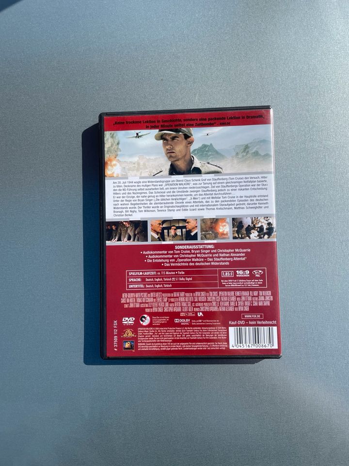 DVD Operation Walküre mit Tom Cruise über das Hitler-Attentat in Sterley