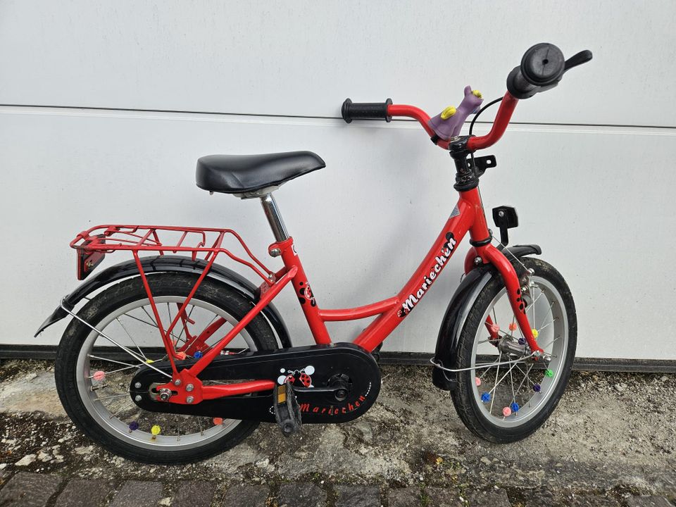 Fahrrad 16 Zoll rot Marienkäfer Kinderfahrrad in Friedrichshafen