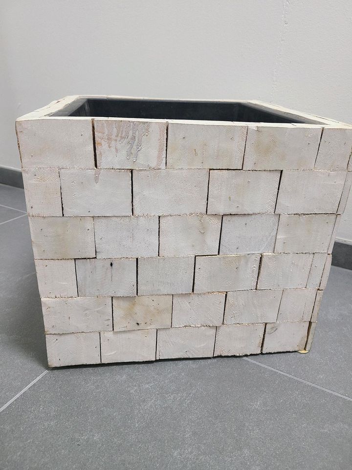 Cube Kubus Blumentöpfe Blumenkübel Holzbeschlag in Neuss