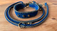 Halsband (42-55cm) & Leine (156cm) Paracord Blau/Gold (Handmade) Nordrhein-Westfalen - Krefeld Vorschau