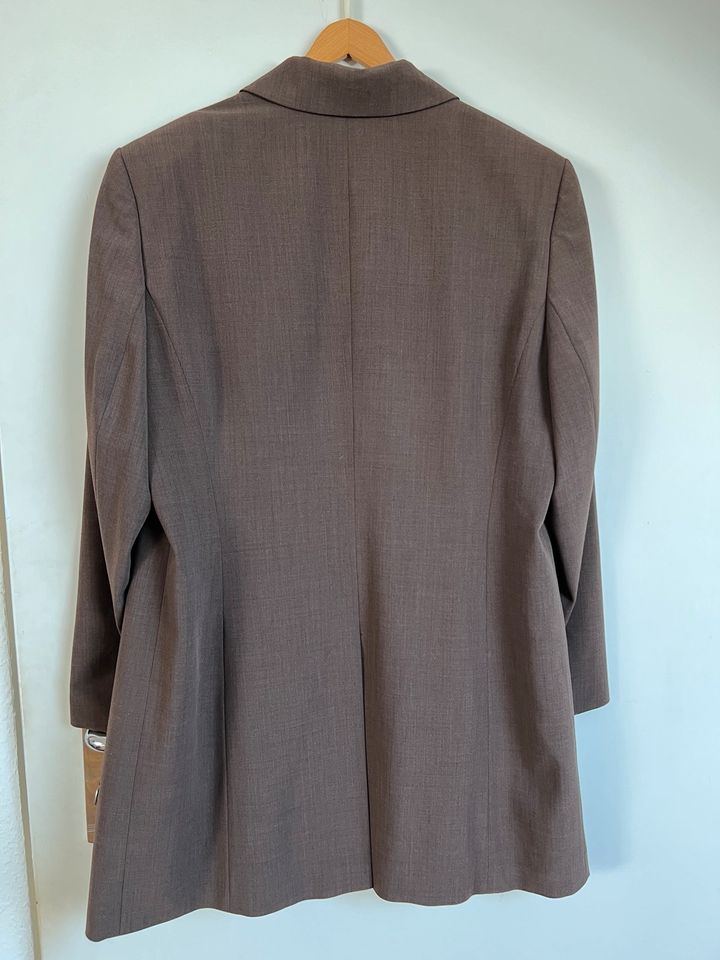 Grauer Vintage Wolle Gerry Weber langer Blazer / Mantel in Bonn