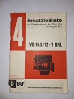 Ersatzteilliste Dieselmotor 4 VD 14,5/12-1 SRL VEB Schönebeck DDR Brandenburg - Finsterwalde Vorschau