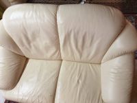 Leder beige Couch Ledersofa Ledercouch 2er Sofa Hessen - Offenbach Vorschau