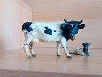 Masse Kuh mit Glocke Kälbchen Kalb DDR Spielzeug Tier Figur Sachsen - Lengenfeld Vogtland Vorschau