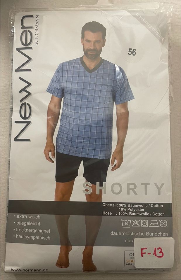 Gr.56 Pyjama Shorty New Men by Normann neu in Oftersheim