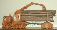 Holzmodell, LKW, Langholztransporter, 1:12, Ausstellungsstück Hessen - Bad Nauheim Vorschau