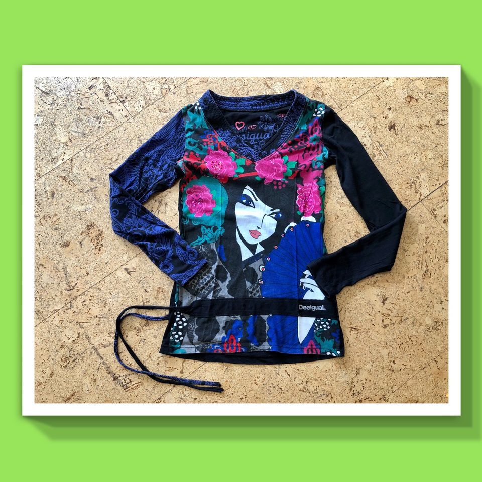 ❤️ DESIGUAL Marken Damen SWEATSHIRT Gr.S M 36 GEISHA in Köln