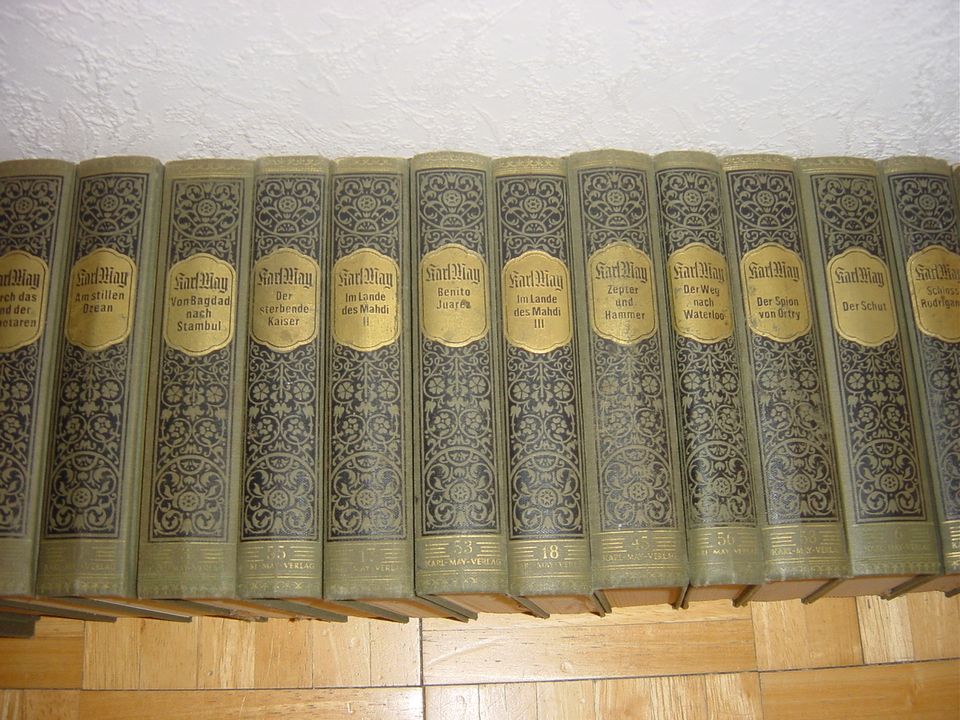 15 x Karl May Bücherbände aus 1952 / Karl-May-Verlag in Stuttgart