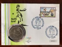 STEFFI GRAF: Offizieller Numisbrief Olympische Spiele 1988 Baden-Württemberg - Walddorfhäslach Vorschau