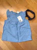 H&M Leinenbluse Tunika Top Shirt Haarband 92 H&M neu Baden-Württemberg - Karlsdorf-Neuthard Vorschau