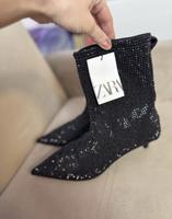 Stiefeletten Mit Strasssteinen/ Schwarz/Zara/ Gr.36 Berlin - Schöneberg Vorschau