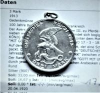 Drei-Mark-Silbermünze als Halsschmuck von 1913 Nordrhein-Westfalen - Bad Lippspringe Vorschau