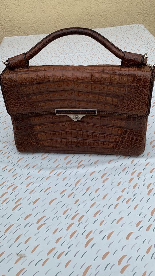 Vintage Jaguar Damen Leder Handtasche in Mühlheim am Main