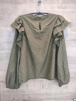 Bluse Größe S Khaki mit Rüschen neu Bayern - Ruhstorf an der Rott Vorschau