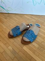 Sandalen blau lila Schleife Zara Steve Madden Frankfurt am Main - Gallusviertel Vorschau